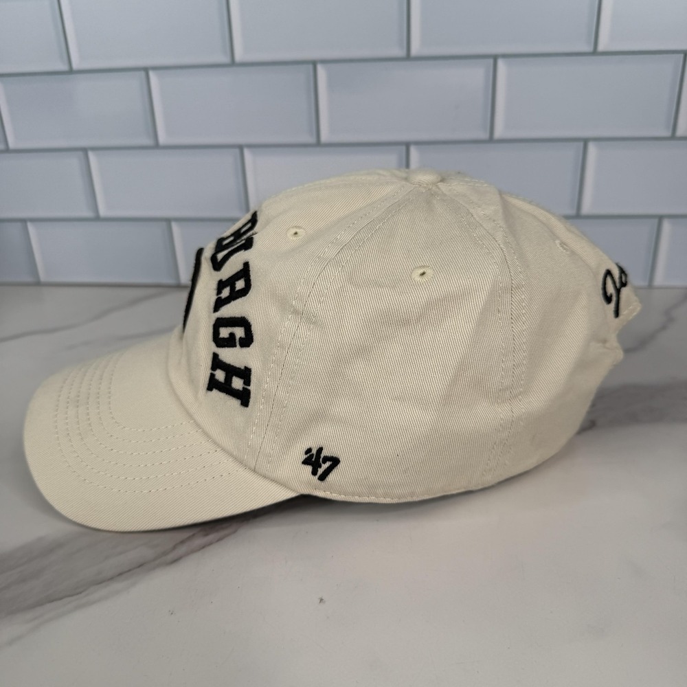Pittsburgh Steelers Hat Cap Strap Back Mens Jaguars Cream NFL‎ Football Dad 1995 - Picture 7 of 13